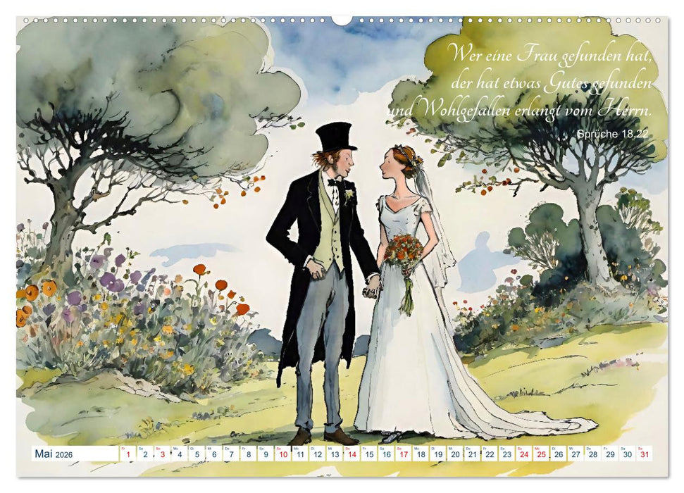 Du bist ein Segen! Segenswünsche aus der Bibel (CALVENDO Wandkalender 2026)