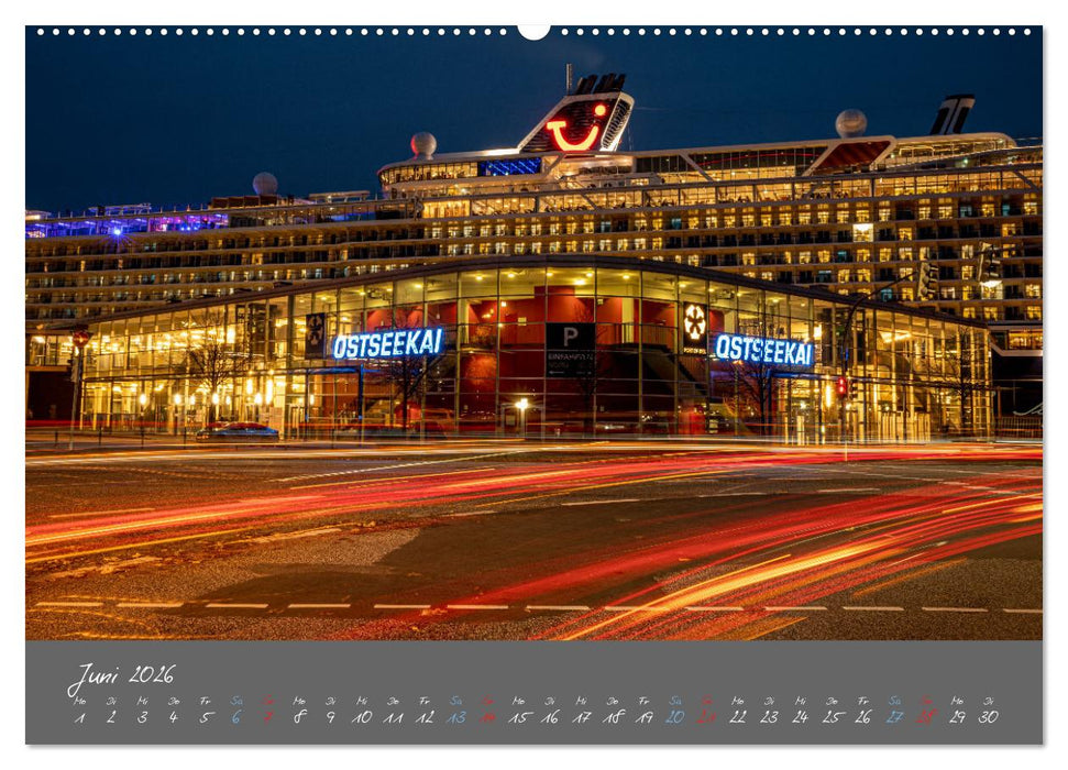 So schön ist Kiel im Dunkeln (CALVENDO Premium Wandkalender 2026)