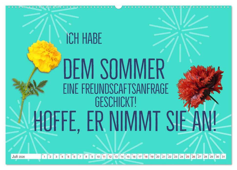 Von Wortwitz bis Geistesblitz - immer originell (CALVENDO Premium Wandkalender 2026)