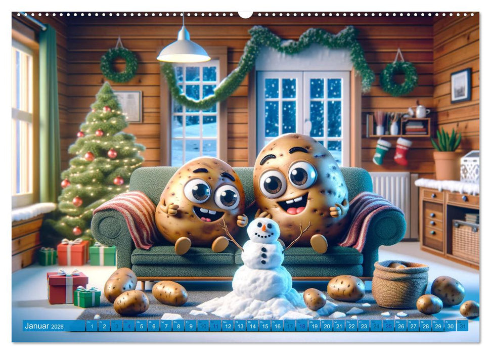 Couch Potatoes: Ein Jahr voll Komfort und Spaß (CALVENDO Premium Wandkalender 2026)