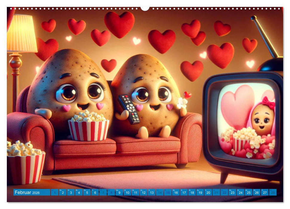 Couch Potatoes: Ein Jahr voll Komfort und Spaß (CALVENDO Premium Wandkalender 2026)