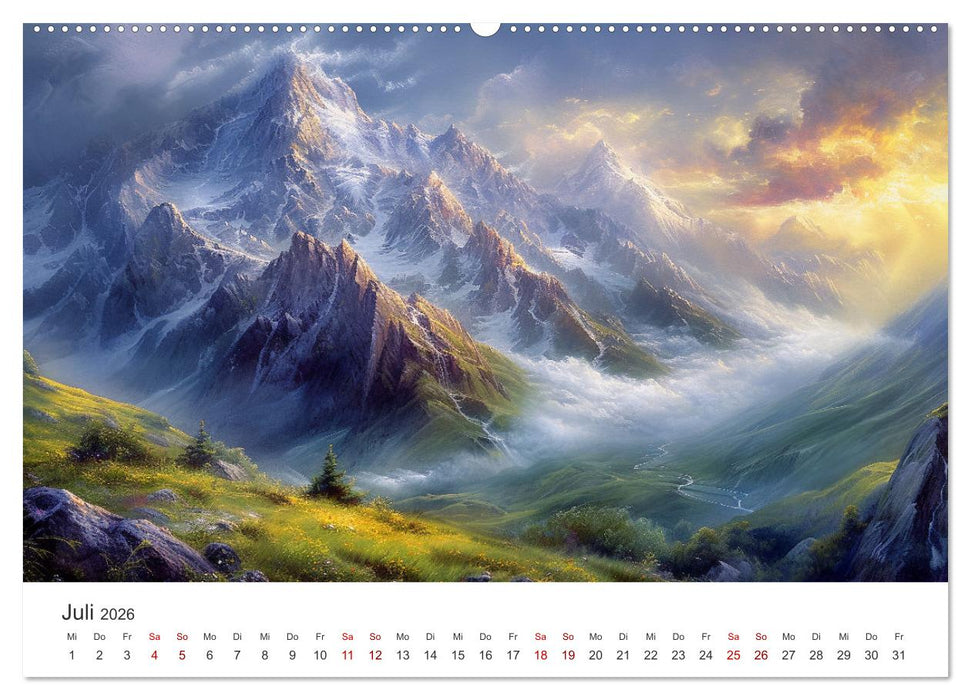Farben und Licht - Landschaftsmalerei im Jahreskreis (CALVENDO Premium Wandkalender 2026)