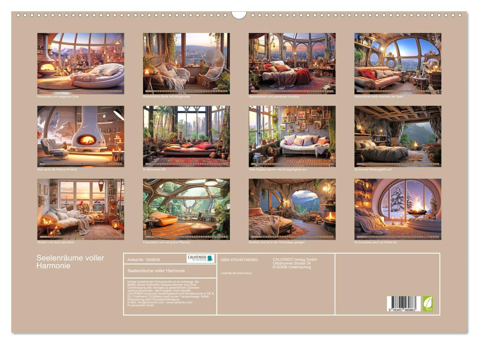 Seelenräume voller Harmonie (CALVENDO Wandkalender 2026)
