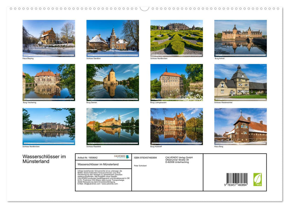 Wasserschlösser im Münsterland (CALVENDO Premium Wandkalender 2026)