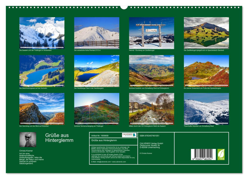 Grüße aus Hinterglemm (CALVENDO Premium Wandkalender 2026)