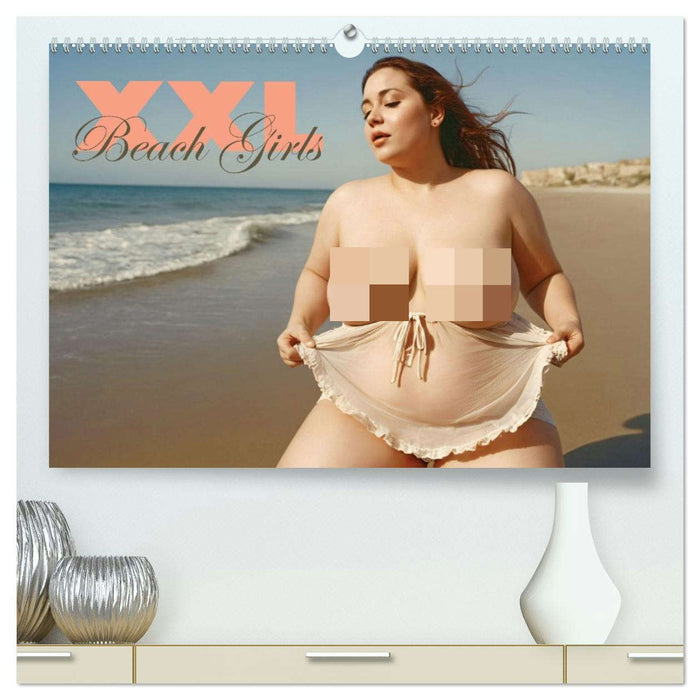 XXL Beach Girls Kalender - Kurvige Frauen am Strand (CALVENDO Premium Wandkalender 2026)