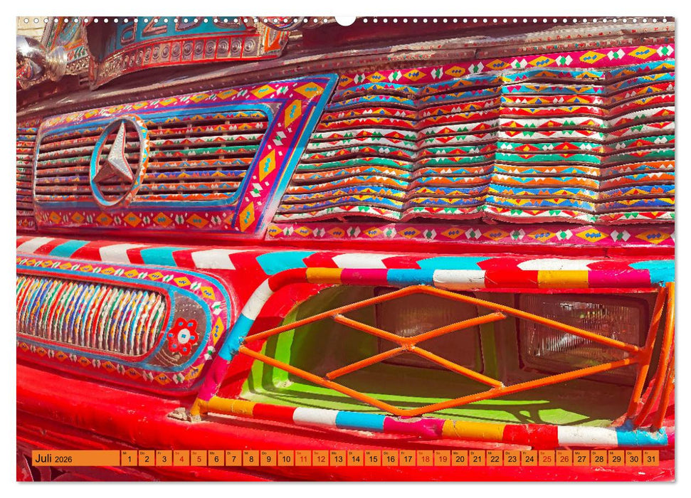 Pakistan farbenfrohe Busse (CALVENDO Premium Wandkalender 2026)