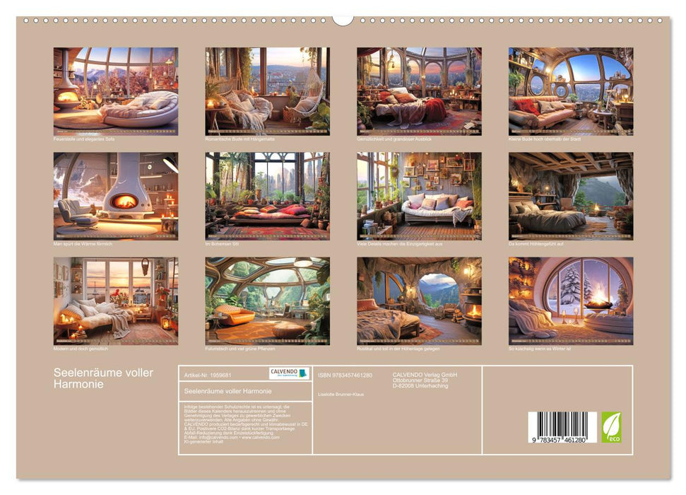 Seelenräume voller Harmonie (CALVENDO Premium Wandkalender 2026)