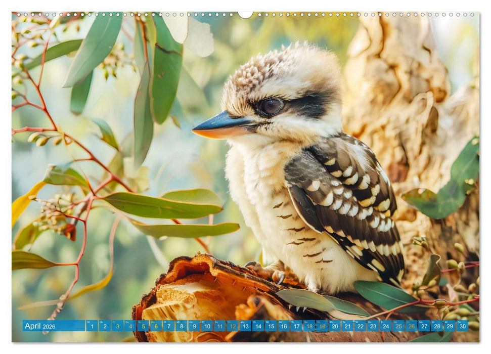 Der Kookaburra - Im australischen Busch mit dem lachenden Hans (CALVENDO Premium Wandkalender 2026)