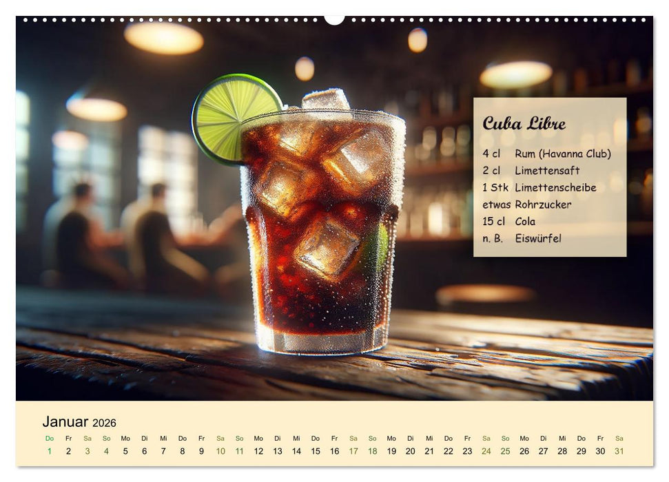 Cocktail-Klassiker (CALVENDO Premium Wandkalender 2026)