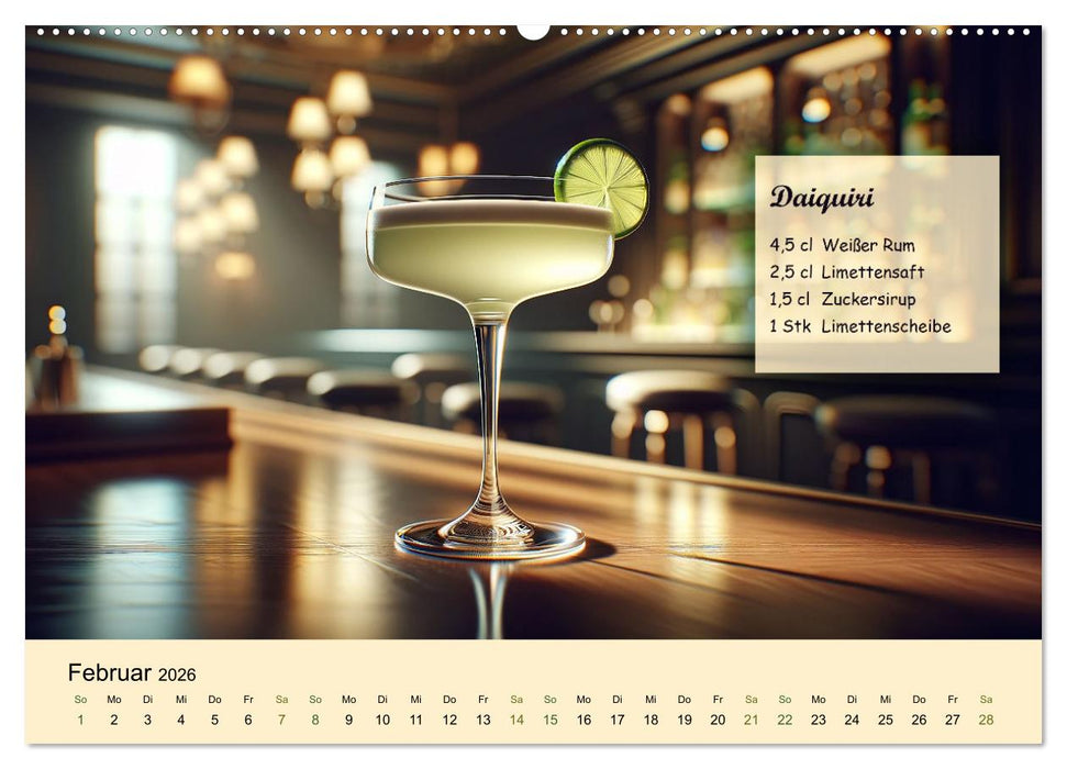 Cocktail-Klassiker (CALVENDO Premium Wandkalender 2026)