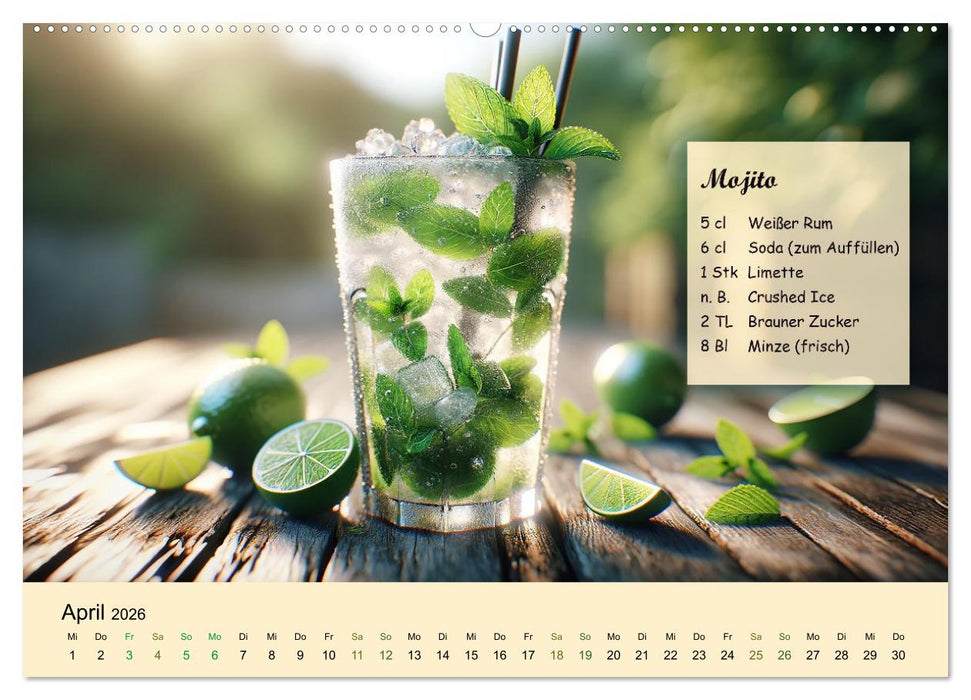 Cocktail-Klassiker (CALVENDO Premium Wandkalender 2026)