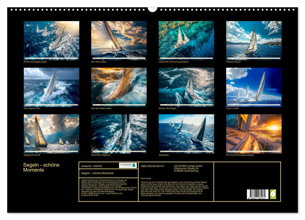 Segeln - schöne Momente (CALVENDO Wandkalender 2026)