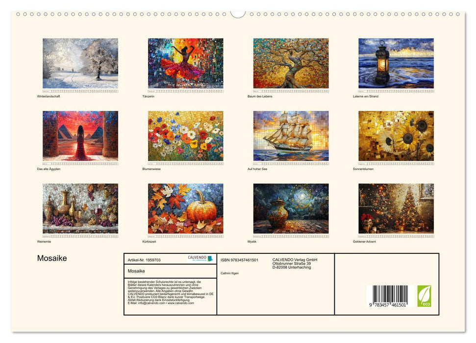 Mosaike (CALVENDO Premium Wandkalender 2026)