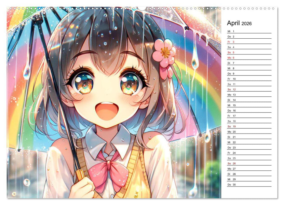 Manga Momente - Mit KI entfachte Manga Magie (CALVENDO Wandkalender 2026)