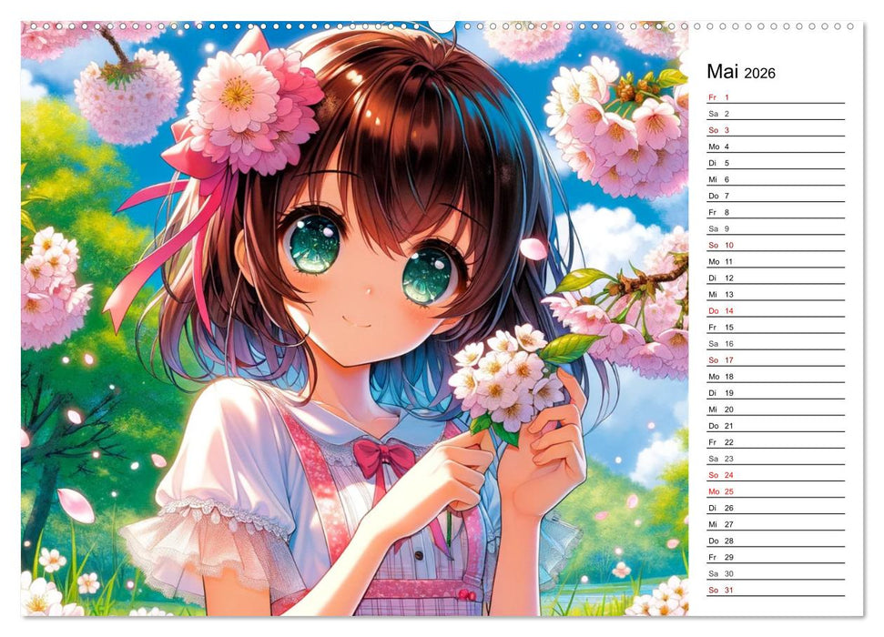 Manga Momente - Mit KI entfachte Manga Magie (CALVENDO Wandkalender 2026)