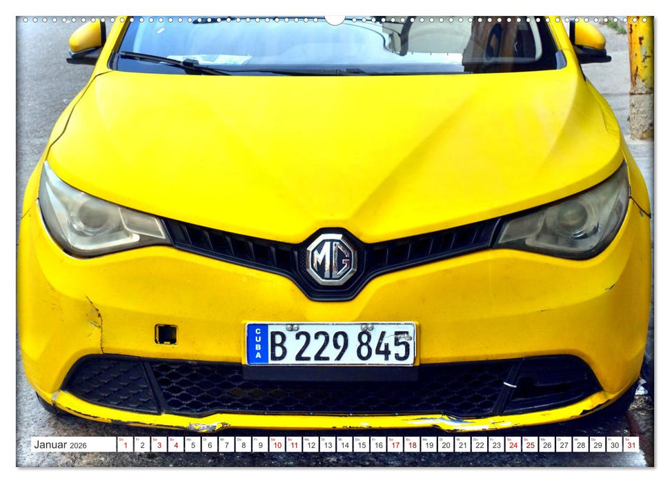 CUBA TAXIS - Havannas gelbe Flotte (CALVENDO Wandkalender 2026)