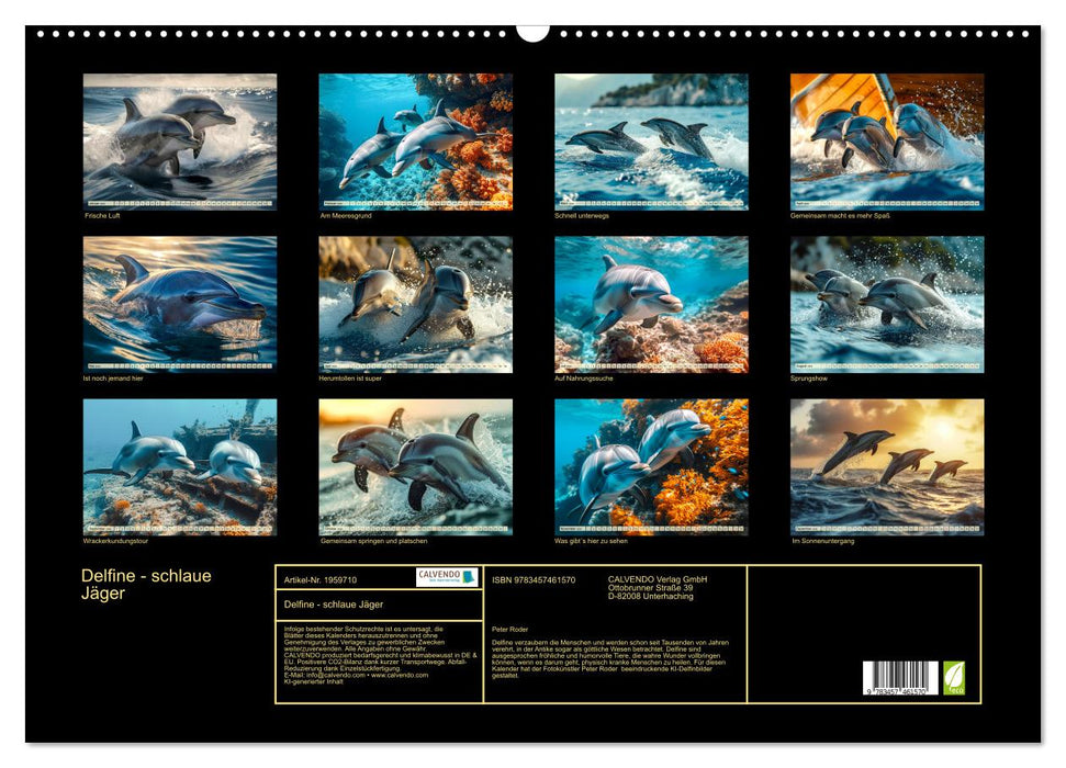 Delfine - schlaue Jäger (CALVENDO Wandkalender 2026)