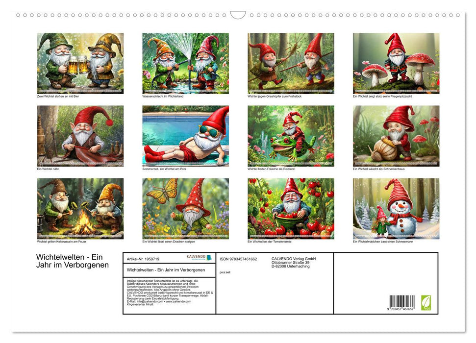 Wichtelwelten - Ein Jahr im Verborgenen (CALVENDO Wandkalender 2026)