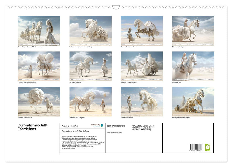 Surrealismus trifft Pferdefans (CALVENDO Wandkalender 2026)