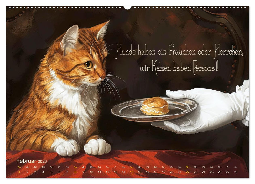 Samtpfotensprüche (CALVENDO Premium Wandkalender 2026)