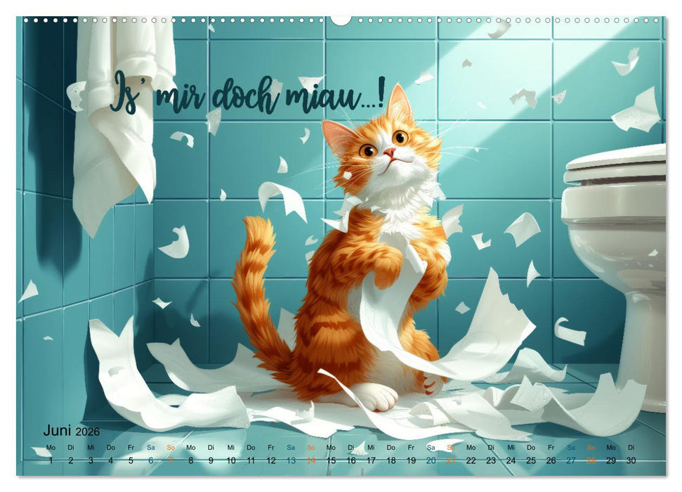 Samtpfotensprüche (CALVENDO Premium Wandkalender 2026)