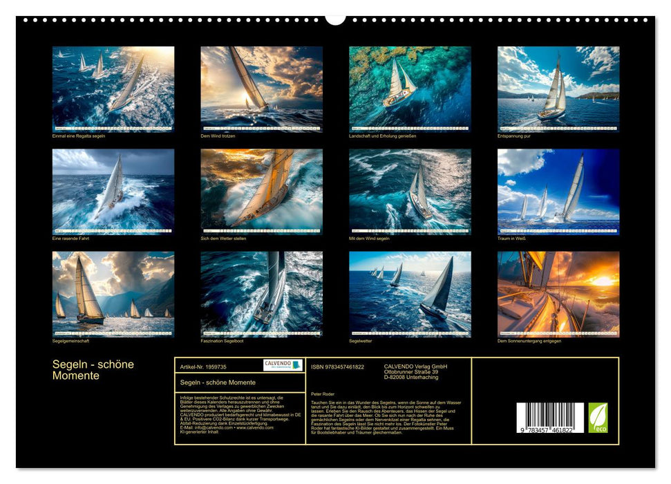 Segeln - schöne Momente (CALVENDO Premium Wandkalender 2026)