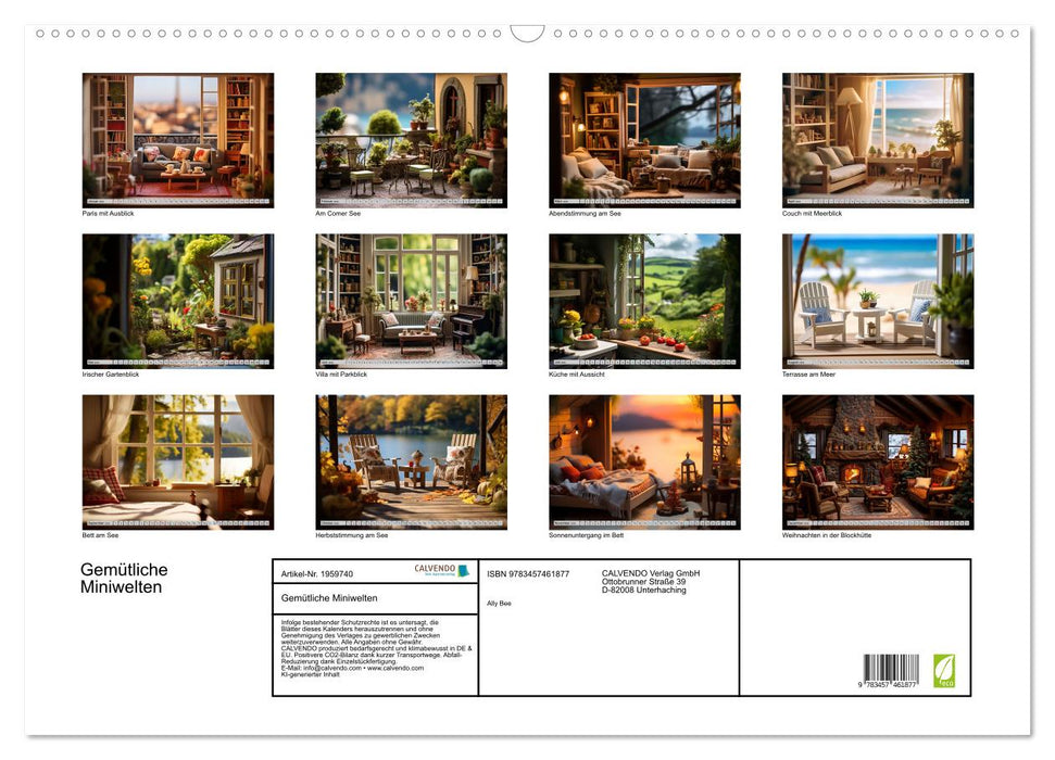 Gemütliche Miniwelten (CALVENDO Wandkalender 2026)