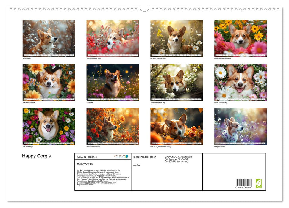 Happy Corgis (CALVENDO Wandkalender 2026)