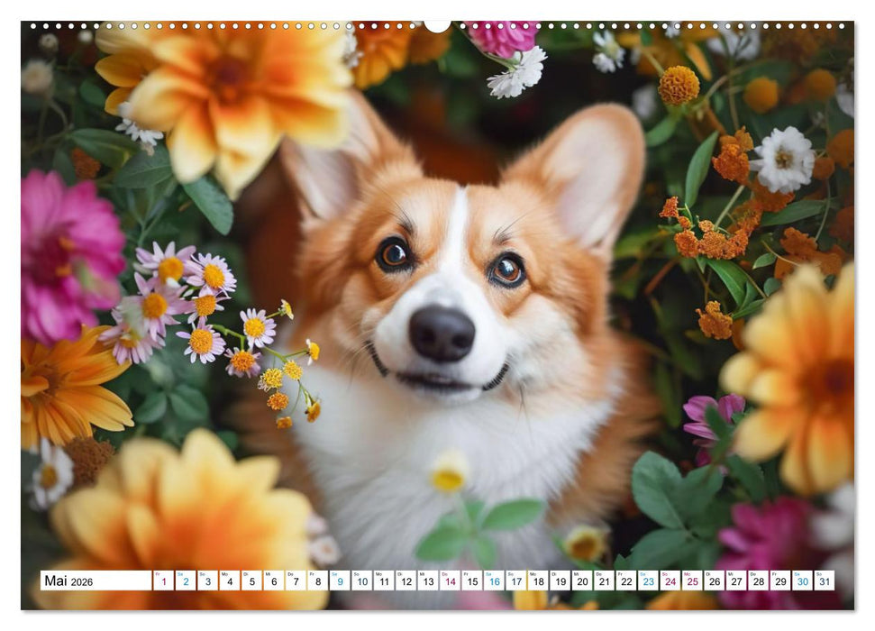 Happy Corgis (CALVENDO Wandkalender 2026)