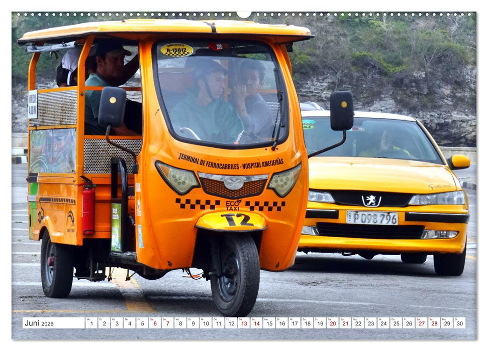 CUBA TAXIS - Havannas gelbe Flotte (CALVENDO Premium Wandkalender 2026)