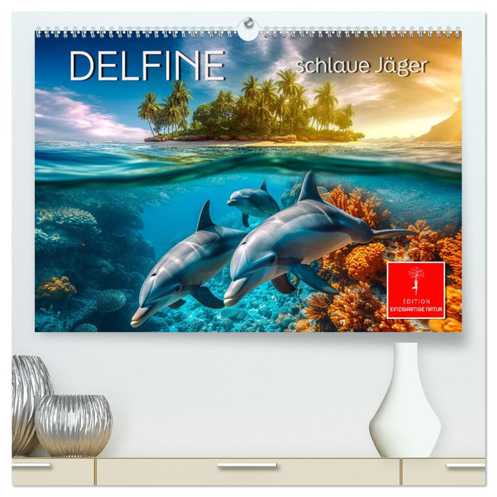Delfine - schlaue Jäger (CALVENDO Premium Wandkalender 2026)