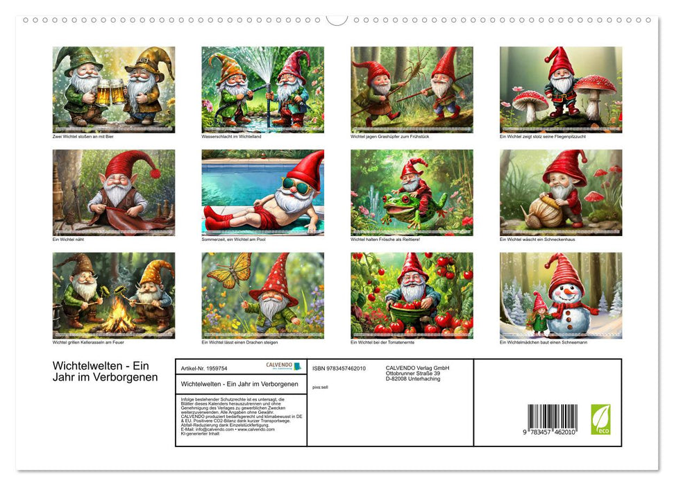 Wichtelwelten - Ein Jahr im Verborgenen (CALVENDO Premium Wandkalender 2026)