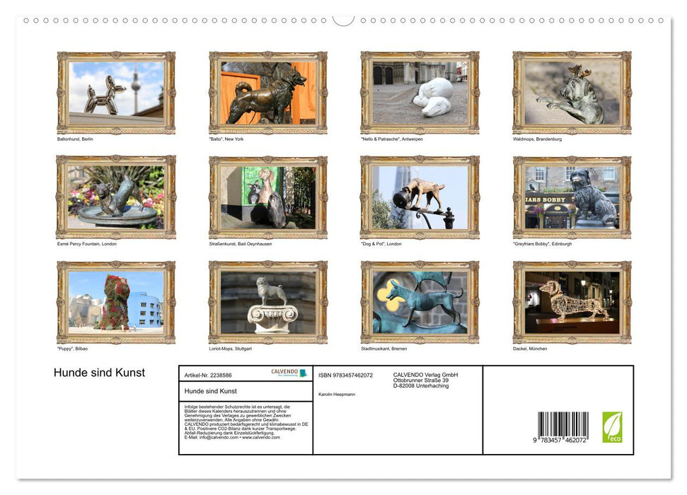 Hunde sind Kunst (CALVENDO Premium Wandkalender 2026)