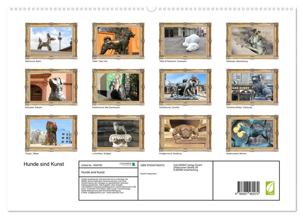 Hunde sind Kunst (CALVENDO Premium Wandkalender 2026)