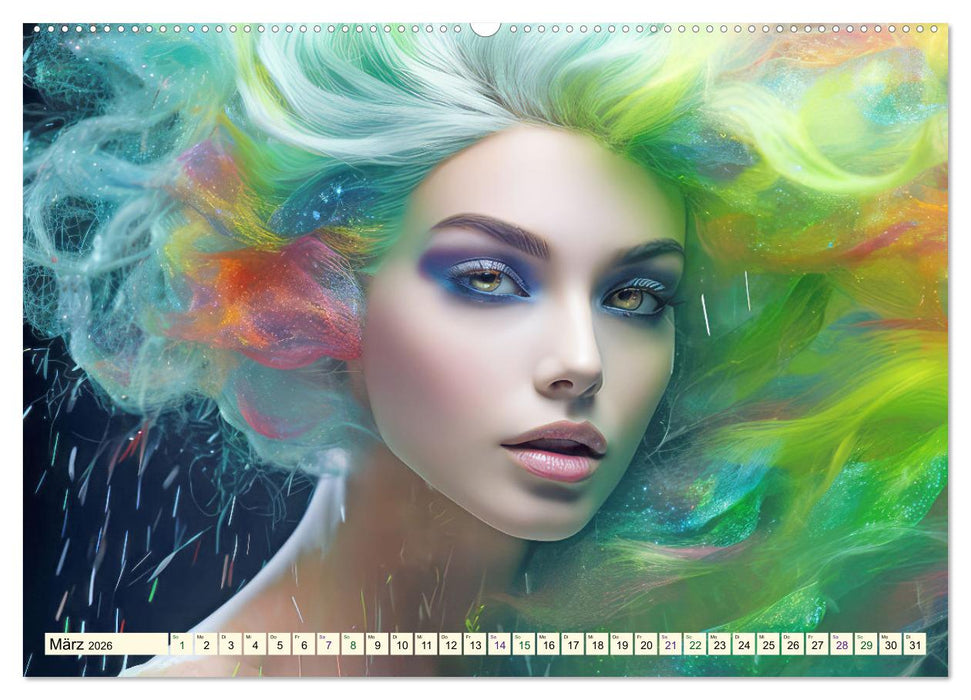Haarpracht - KI-Bilder (CALVENDO Premium Wandkalender 2026)
