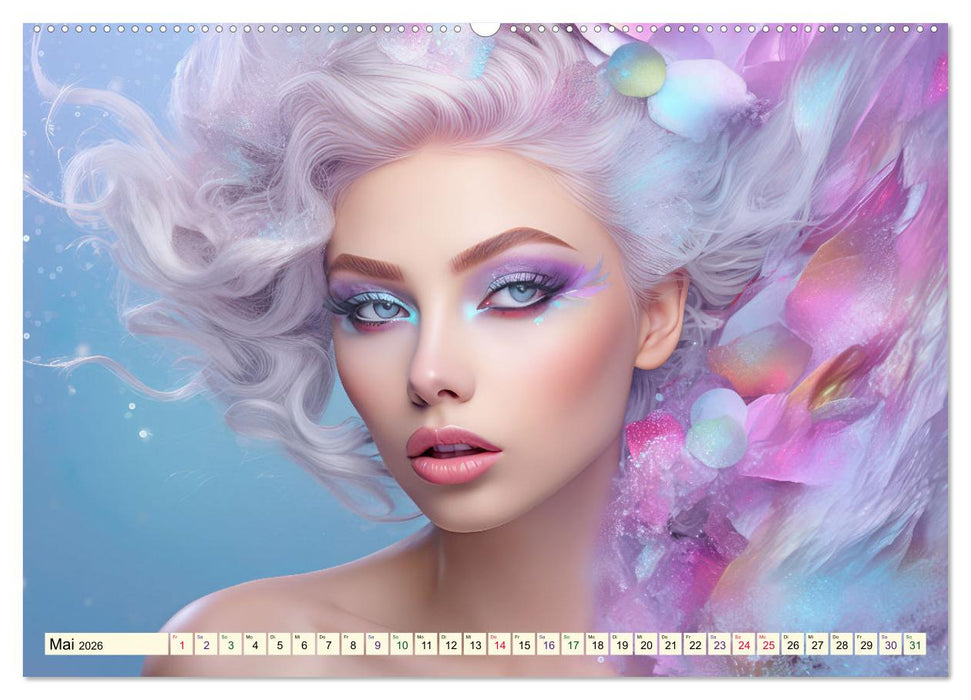 Haarpracht - KI-Bilder (CALVENDO Premium Wandkalender 2026)