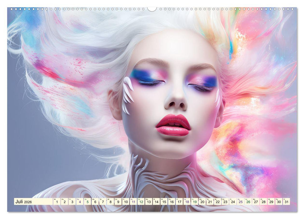 Haarpracht - KI-Bilder (CALVENDO Premium Wandkalender 2026)