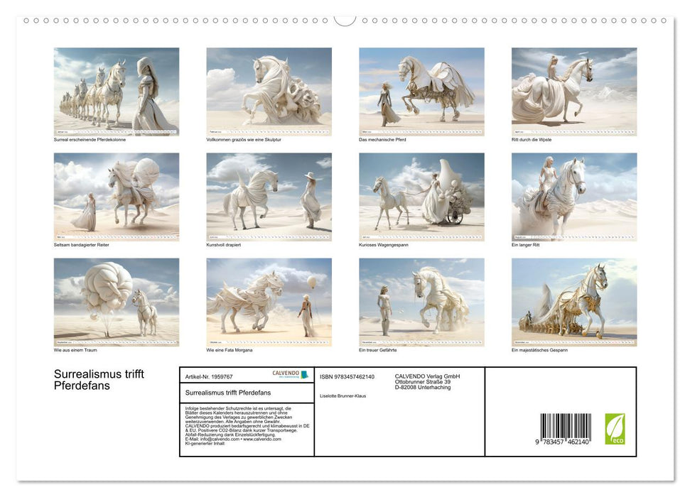 Surrealismus trifft Pferdefans (CALVENDO Premium Wandkalender 2026)