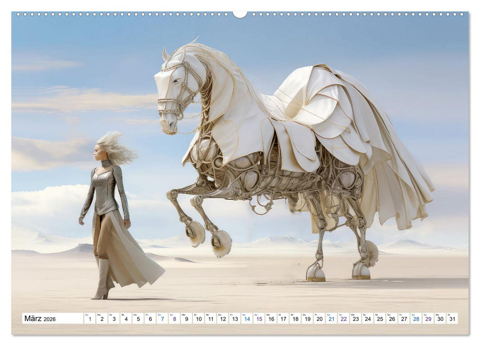 Surrealismus trifft Pferdefans (CALVENDO Premium Wandkalender 2026)