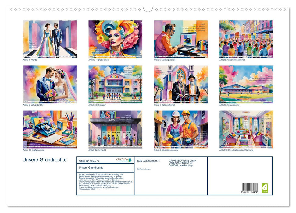 Unsere Grundrechte (CALVENDO Wandkalender 2026)