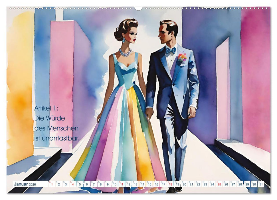 Unsere Grundrechte (CALVENDO Wandkalender 2026)