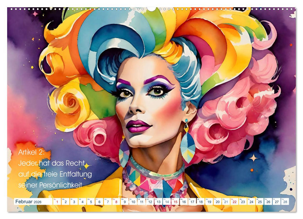 Unsere Grundrechte (CALVENDO Wandkalender 2026)