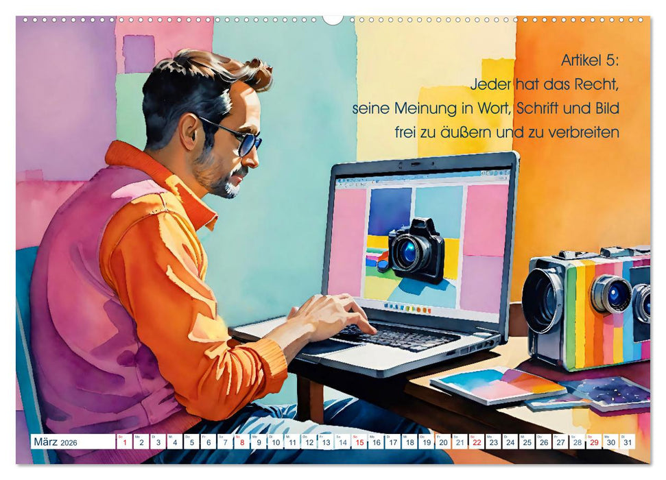 Unsere Grundrechte (CALVENDO Wandkalender 2026)