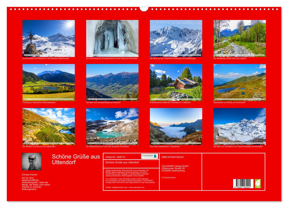Schöne Grüße aus Uttendorf (CALVENDO Wandkalender 2026)
