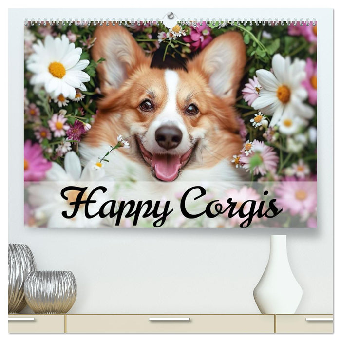 Happy Corgis (CALVENDO Premium Wandkalender 2026)