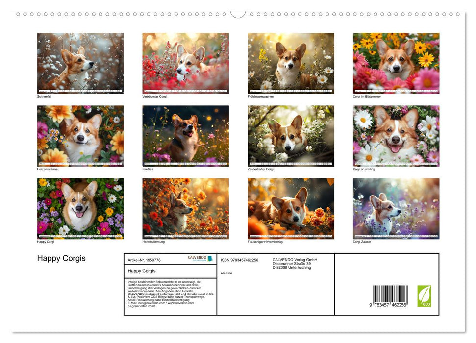 Happy Corgis (CALVENDO Premium Wandkalender 2026)