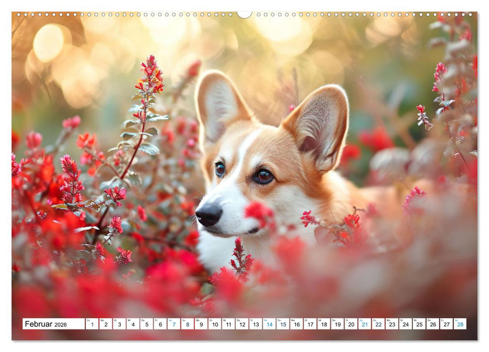Happy Corgis (CALVENDO Premium Wandkalender 2026)