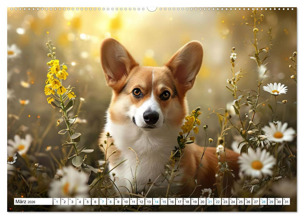 Happy Corgis (CALVENDO Premium Wandkalender 2026)