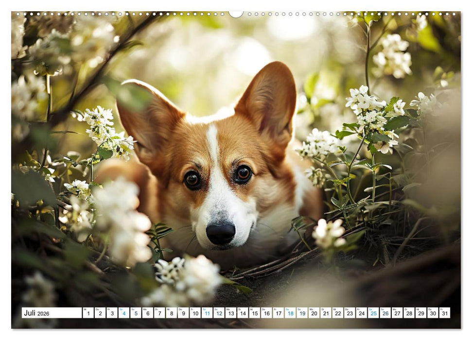 Happy Corgis (CALVENDO Premium Wandkalender 2026)